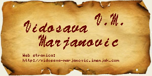 Vidosava Marjanović vizit kartica